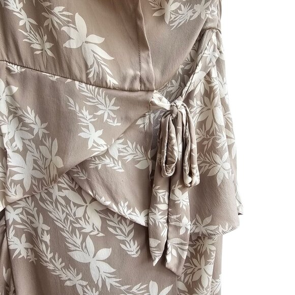 100% Silk Tracy Reese Asymmetrical One-Shoulder Floral Print Silk Dress Size 8 - Picture 7 of 14